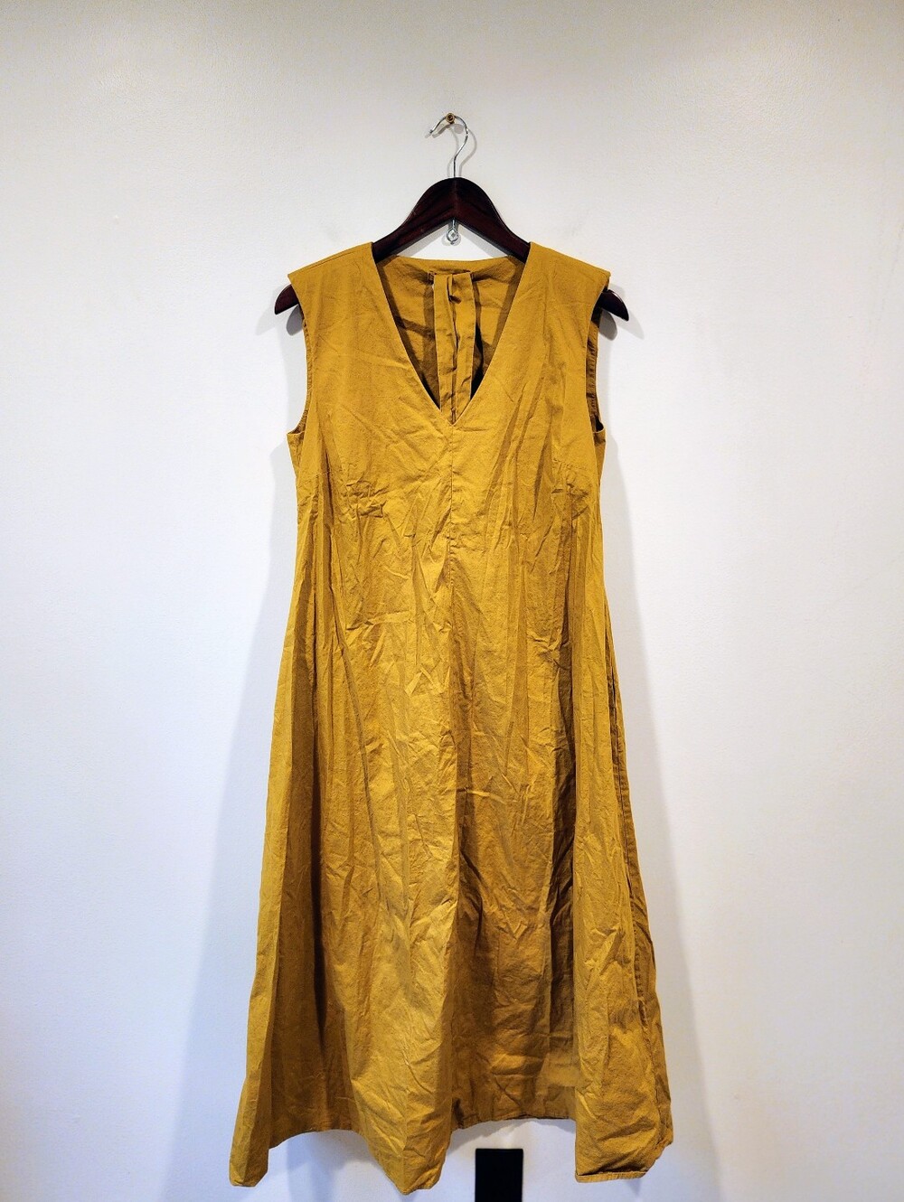 FOIL Chartreuse Belted Midi Dress